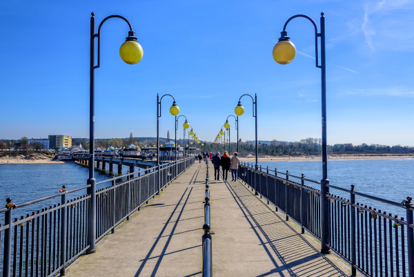 Seebrücke am Strand von Misdroy